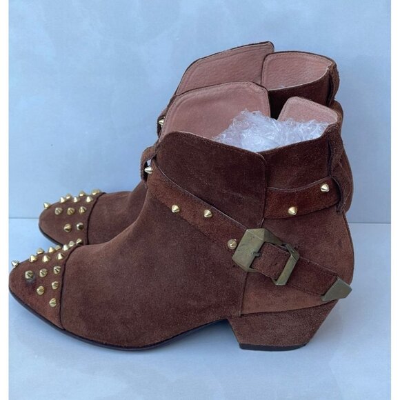 Desiderata Womens Suede Leather Pointed Toe Ankle Boots Brown Sz 6 - Picture 3 of 10